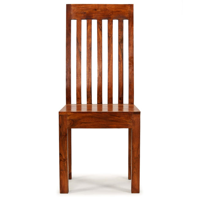 Chaise À Manger Lot De 2 Bois Avec Finition Miel Moderne