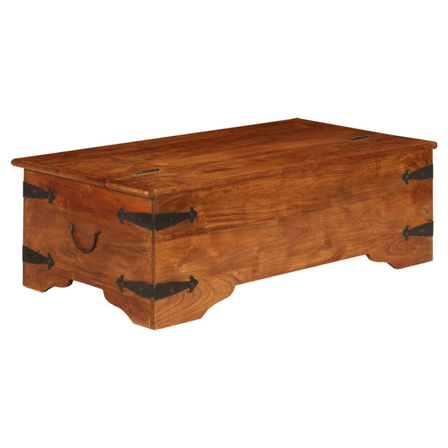 Table Basse Bois D'acacia Et Finition Miel