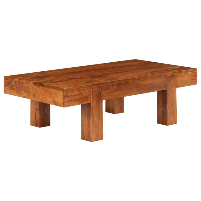 Table Basse Bois D'acacia Solide Avec Finition Miel 100X50X30Cm