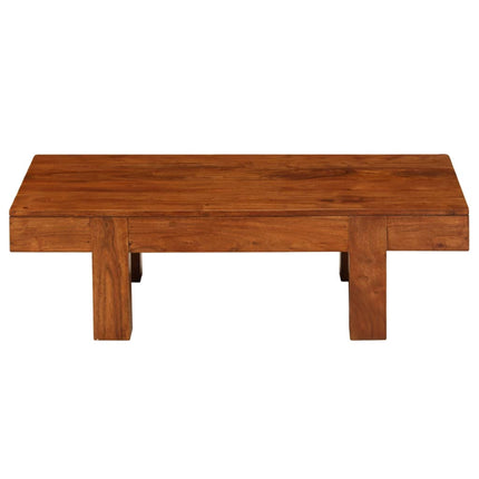 Table Basse Bois D'acacia Solide Avec Finition Miel 100X50X30Cm