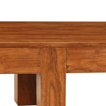 Table Basse Bois D'acacia Solide Avec Finition Miel 100X50X30Cm