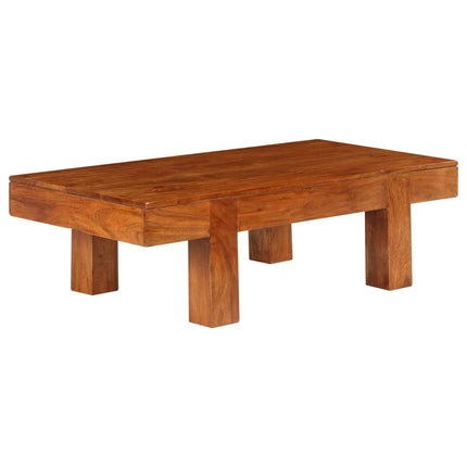 Table Basse Bois D'acacia Solide Avec Finition Miel 100X50X30Cm