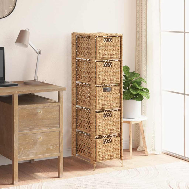 Unité De Rangement Avec 5 Paniers 25,5X37X100 Cm Jacinthe D'eau