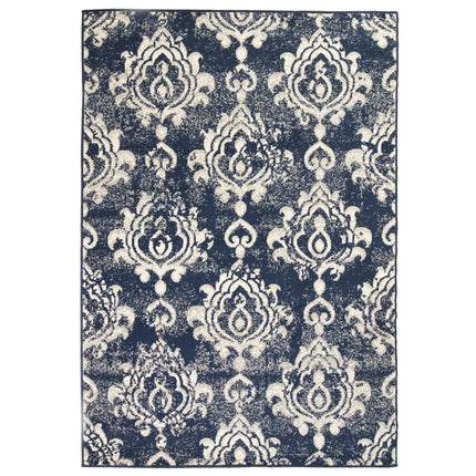 Tapis Moderne Design De Beige / Bleu