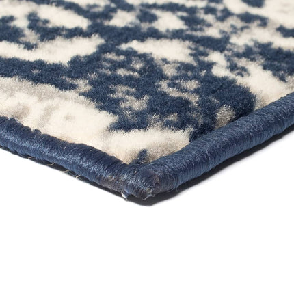 Tapis Moderne Design De Beige / Bleu