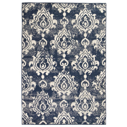 Tapis Moderne Design De Beige / Bleu