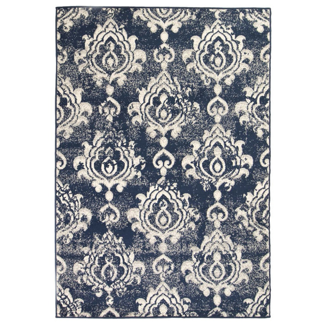 Tapis Moderne Design De Beige / Bleu