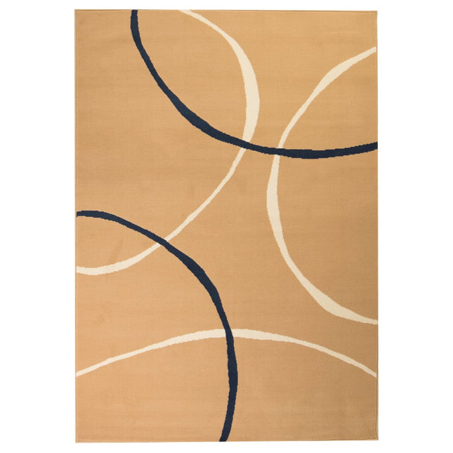 Tapis Moderne Design De Cercles Marron