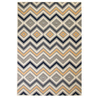 Tapis Moderne Design De Marron/Noir/Bleu