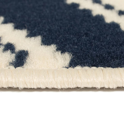 Tapis Moderne Design De Marron/Noir/Bleu