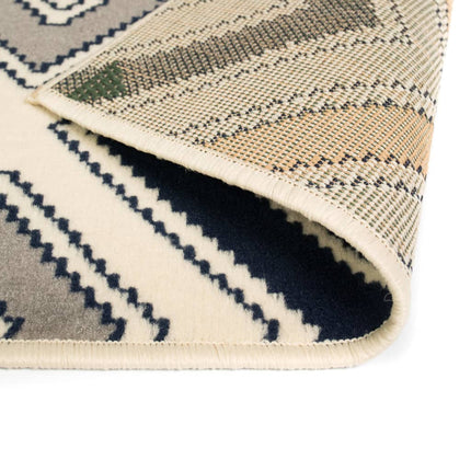 Tapis Moderne Design De Marron/Noir/Bleu