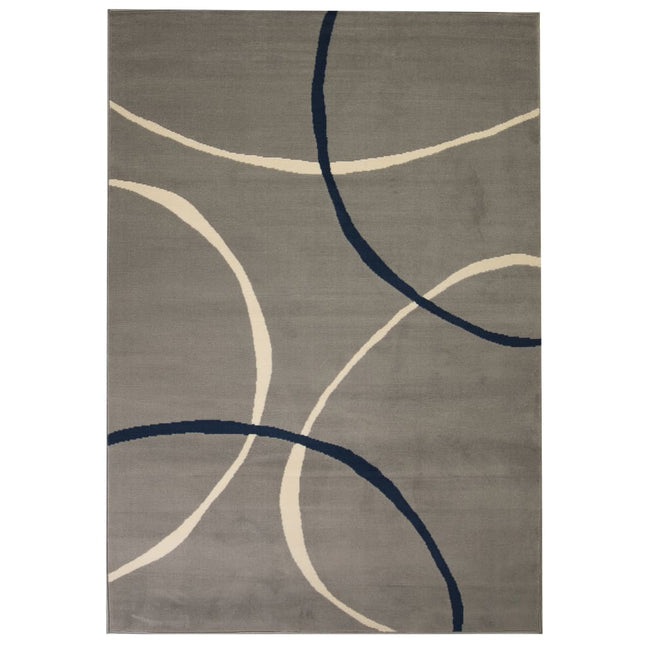 Tapis Moderne Design De Cercles Gris