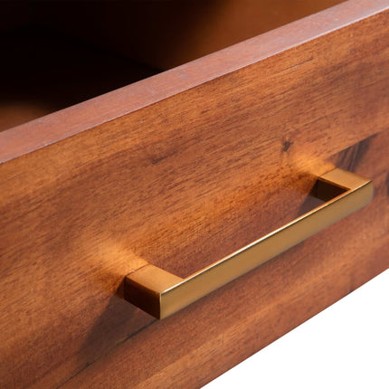 Table Basse Bois D'acacia Massif 90X50X40 Cm