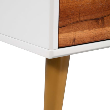Table Basse Bois D'acacia Massif 90X50X40 Cm
