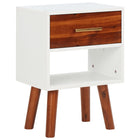 Table De Chevet Bois D'acacia Massif 40X30X57 Cm