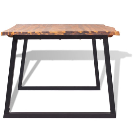 Table À Manger Bois D'acacia Massif 200X90 Cm