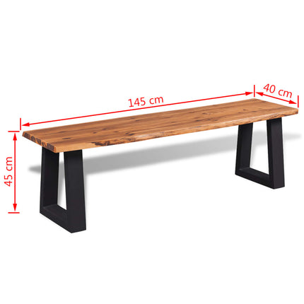 Banc En Bois D'acacia Massif