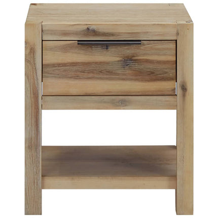 Table De Chevet Avec Tiroir 40X30X48 Cm Bois D'acacia Solide