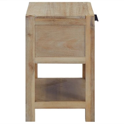 Table De Chevet Avec Tiroir 40X30X48 Cm Bois D'acacia Solide