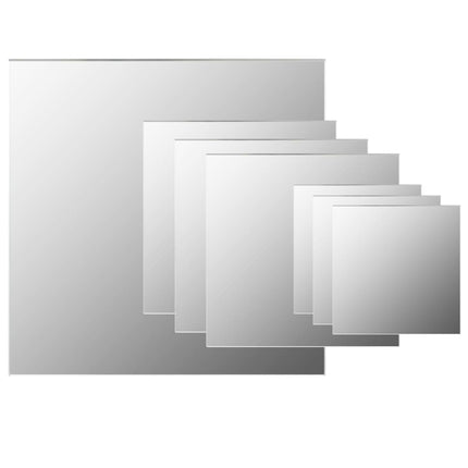 Ensemble De Miroirs Muraux Carrés 7 Pcs Verre