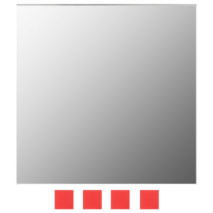 Ensemble De Miroirs Muraux Carrés 7 Pcs Verre