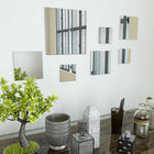 Ensemble De Miroirs Muraux Carrés 7 Pcs Verre