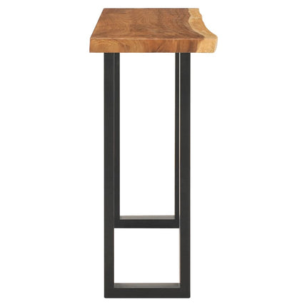Table Console Bois D'arbre À Pluie Massif 110X35X75 Cm