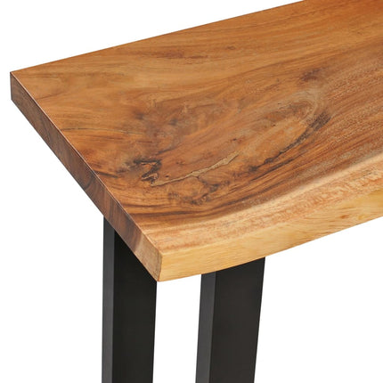 Table Console Bois D'arbre À Pluie Massif 110X35X75 Cm