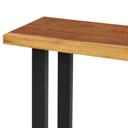 Table Console Bois D'arbre À Pluie Massif 110X35X75 Cm