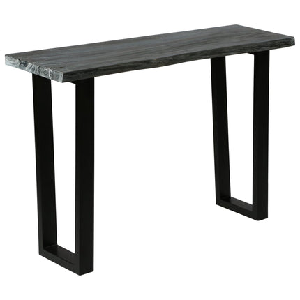 Table Console Bois De Melia Azedarach 110X35X75 Cm Gris