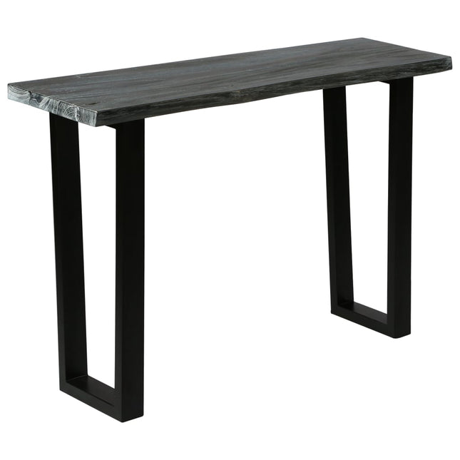 Table Console Bois De Melia Azedarach 110X35X75 Cm Gris