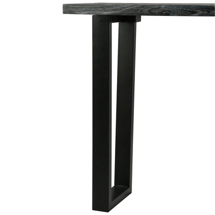 Table Console Bois De Melia Azedarach 110X35X75 Cm Gris