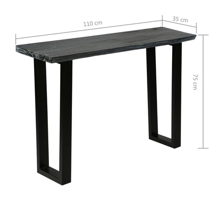 Table Console Bois De Melia Azedarach 110X35X75 Cm Gris