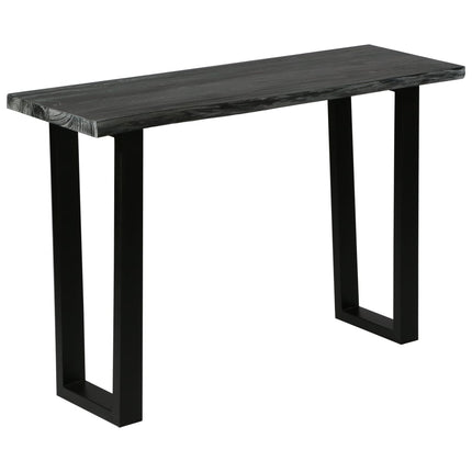 Table Console Bois De Melia Azedarach 110X35X75 Cm Gris