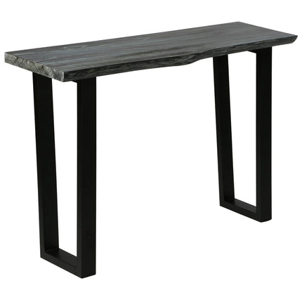 Table Console Bois De Melia Azedarach 110X35X75 Cm Gris