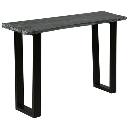 Table Console Bois De Melia Azedarach 110X35X75 Cm Gris