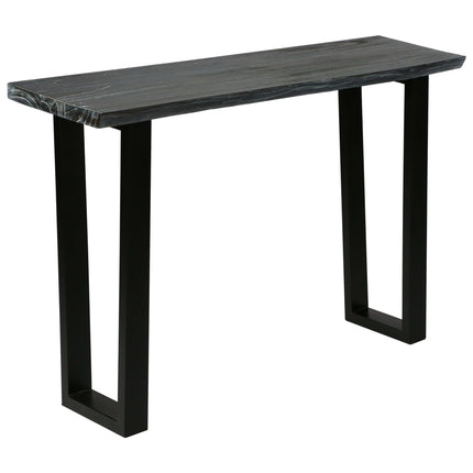 Table Console Bois De Melia Azedarach 110X35X75 Cm Gris