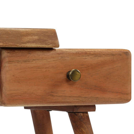 Table De Chevet Bois D'acacia Massif 45 X 32 X 55 Cm