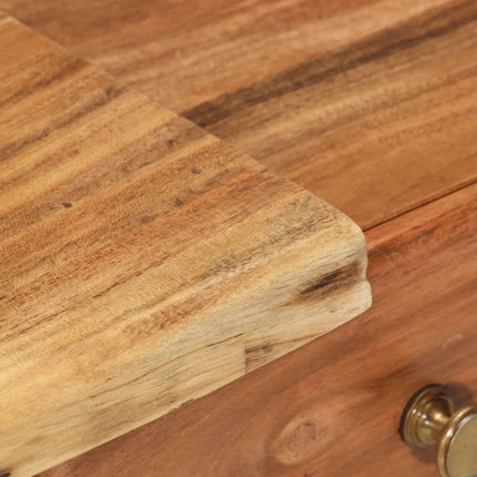 Table De Chevet Bois D'acacia Massif 45 X 32 X 55 Cm