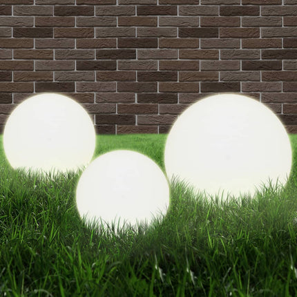 6 Pcs Jeu De Lampe Boule À Led Pmma Sphérique 20/30/40 Cm