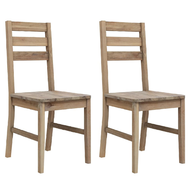 Chaises À Manger Lot De 2 Bois D'acacia Solide