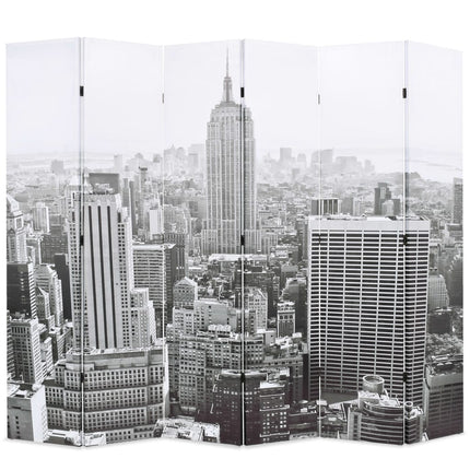 Cloison De Séparation Pliable New York Noir Et Blanc