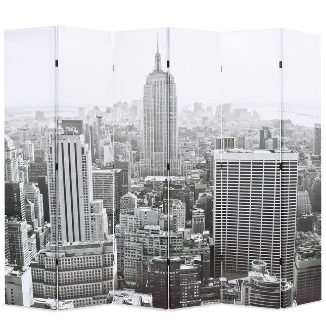 Cloison De Séparation Pliable New York Noir Et Blanc