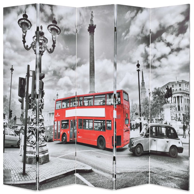 Cloison De Séparation Bus Londonien Noir Et Blanc