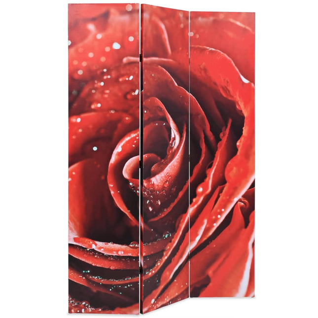 Cloison De Séparation Pliable Rose Rouge