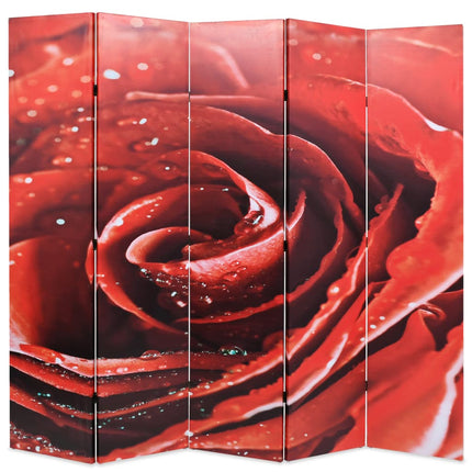 Cloison De Séparation Pliable Rose Rouge
