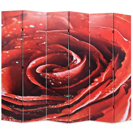 Cloison De Séparation Pliable Rose Rouge