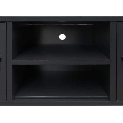 Meuble Tv Métal Style Industriel 120 X 35 X 48 Cm Noir