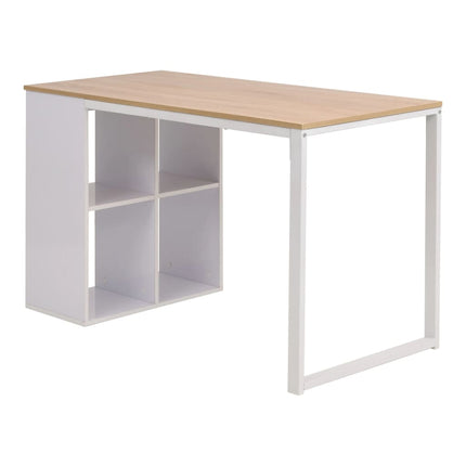 Table D'écriture 120X60X75 Cm Chêne Et Blanc