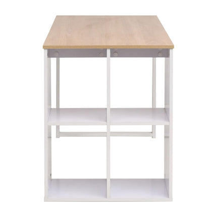 Table D'écriture 120X60X75 Cm Chêne Et Blanc